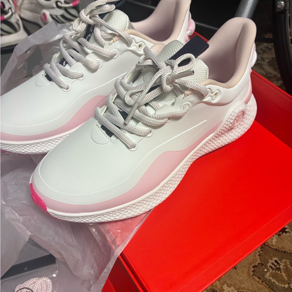 G/FORE White & Pink Women's Athletic Sneakers